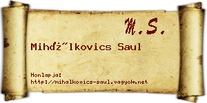 Mihálkovics Saul névjegykártya